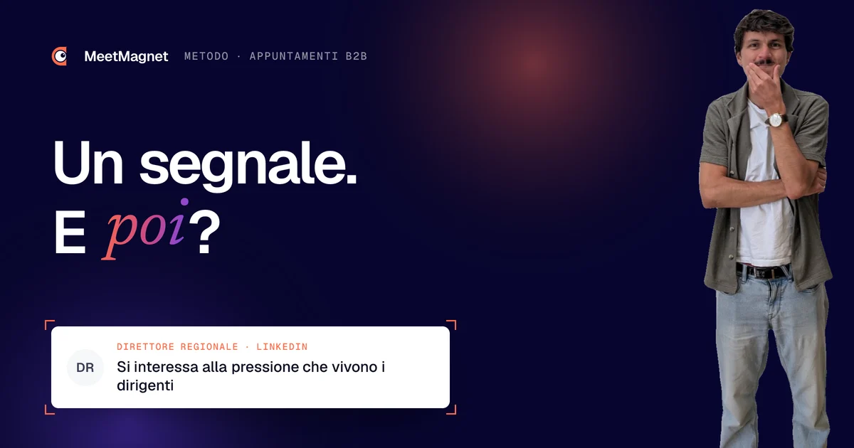 Etienne Douillard, fondatore di MeetMagnet, si chiede come trasformare un segnale d'acquisto LinkedIn in appuntamento B2B