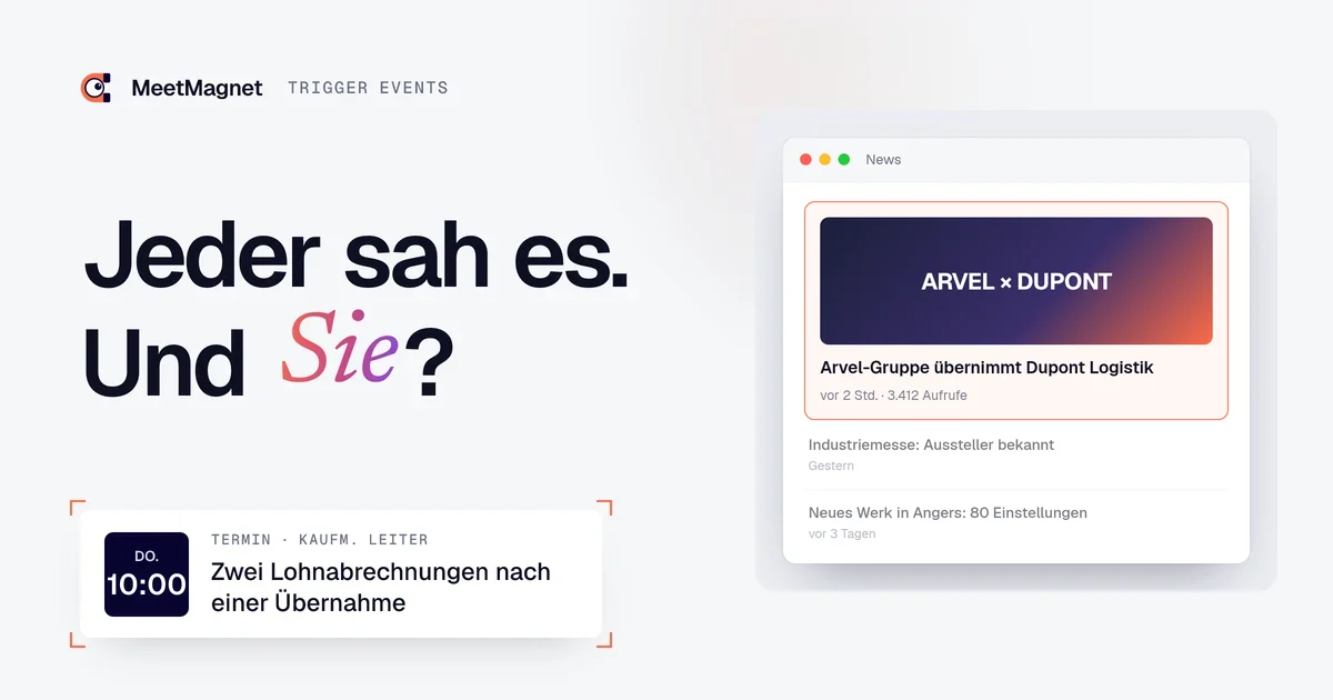 Newsfeed: eine Übernahme, die alle gesehen haben, das auslösende Ereignis