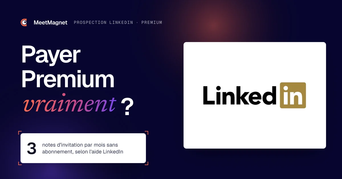 Payer LinkedIn Premium ? Sans abonnement, trois notes d'invitation par mois