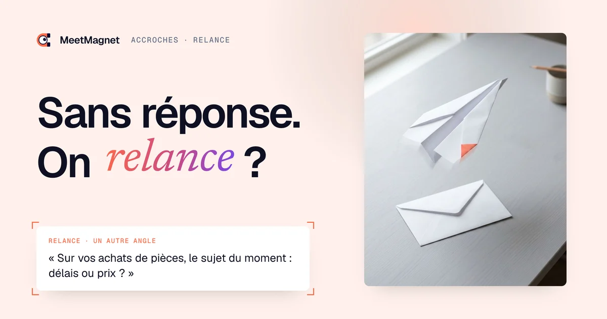 Un avion en papier repart au-dessus d'une enveloppe restée sans réponse : la relance d'un prospect, sous un nouvel angle