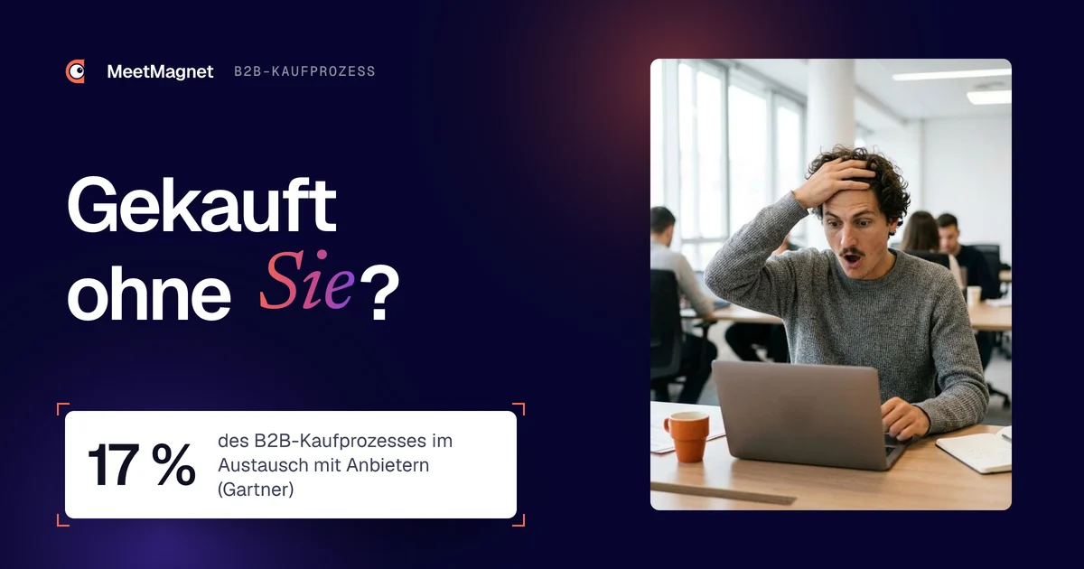 Etienne Douillard, Gründer von MeetMagnet, überrascht: Nur 17 % des B2B-Kaufprozesses laufen mit Anbietern