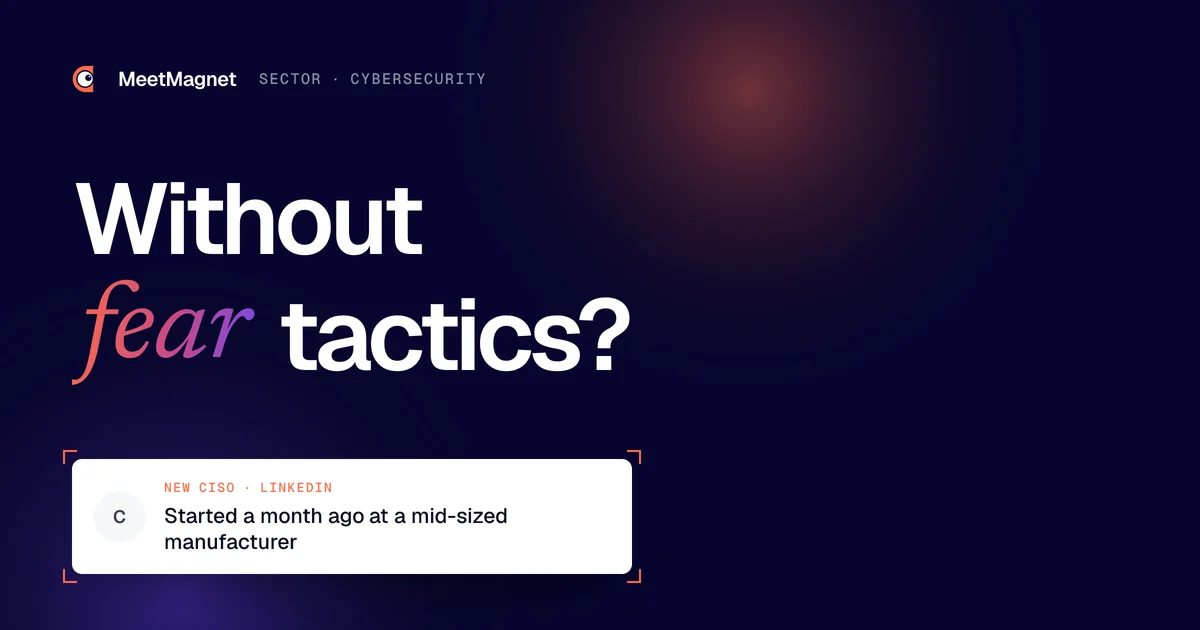 Without fear tactics? · Started a month ago at a mid-sized manufacturer