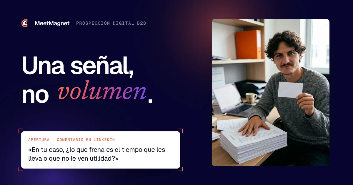 Etienne Douillard, fundador de MeetMagnet, pulgar arriba: en prospección digital B2B, una señal vale más que el volumen