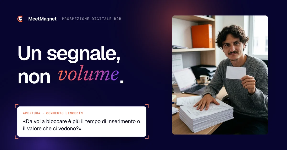 Etienne Douillard, fondatore di MeetMagnet, pollice in su: nella prospezione digitale B2B un segnale batte il volume