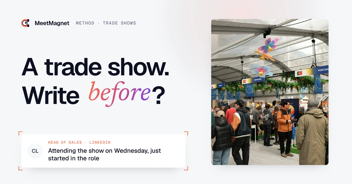Visitors in the aisles of a trade show