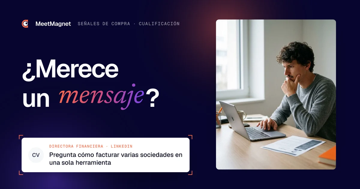 Etienne Douillard, fundador de MeetMagnet, se pregunta si una señal de compra en LinkedIn merece un mensaje