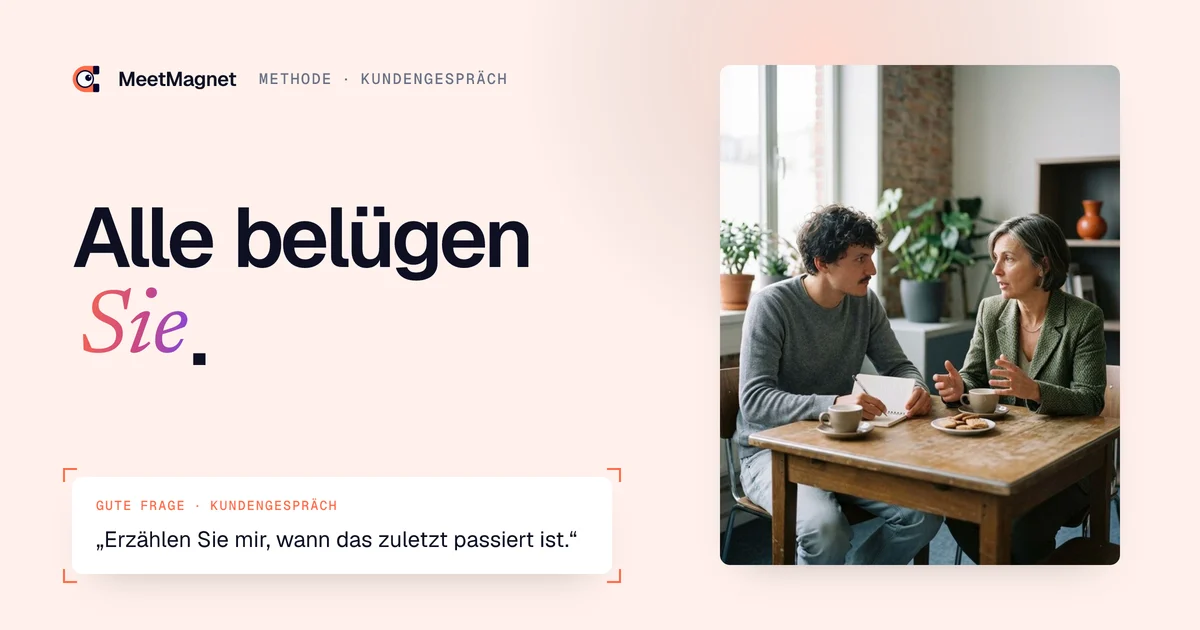 Etienne Douillard, Gründer von MeetMagnet, und eine gute Frage für das Kundengespräch in der Akquise nach dem Mama-Test
