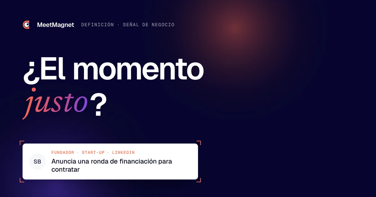 ¿El momento justo? · Anuncia una ronda de financiación para contratar