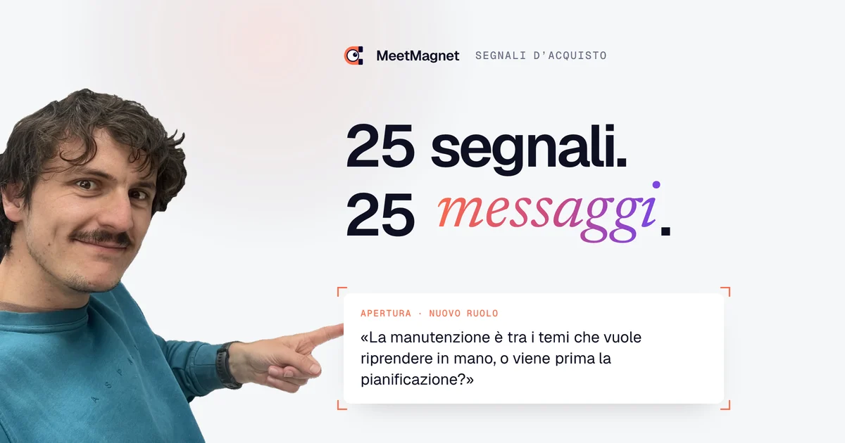 Etienne Douillard, fondatore di MeetMagnet, mostra 25 segnali d'acquisto B2B e una frase d'apertura basata su un segnale
