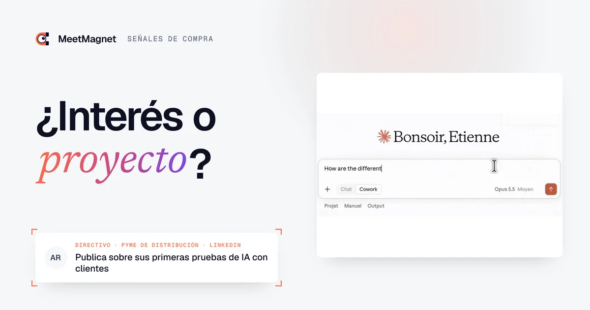 Captura de un asistente de IA (Claude) listo para una petición